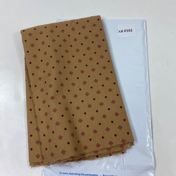 1/2 Yard Yd Quilting Fabric 18" x 22" Joan Kessler Concord Fabrics Beige Red - Picture 4 of 4